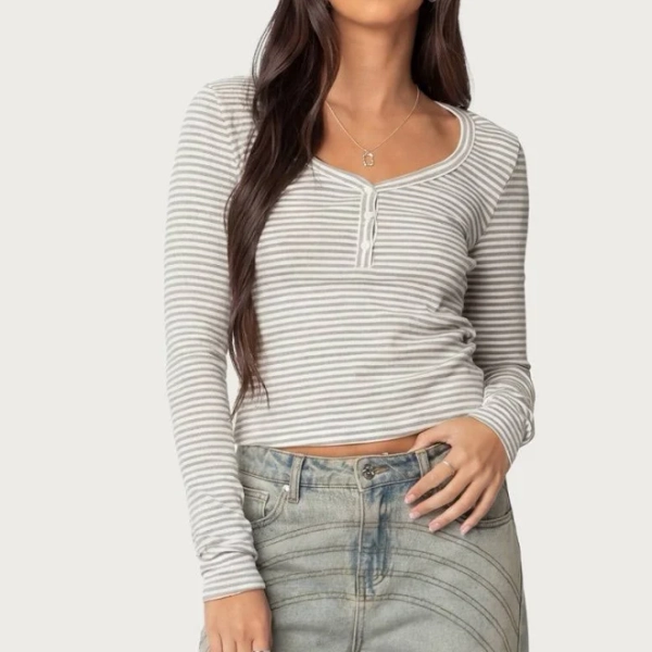 Edikted Women's Jocelyn Striped Top