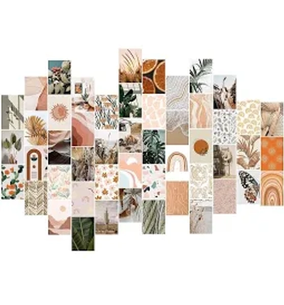 NA 50 Pcs Aesthetic Wall Collage Picture Photo Collection Collage Wall Art Prints