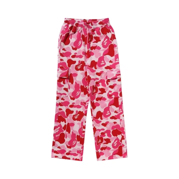 Buy BAPE ABC Camo A Bathing Ape Logo Straight Sweatpants 'Pink' - 1L80 252 308 PINK | GOAT