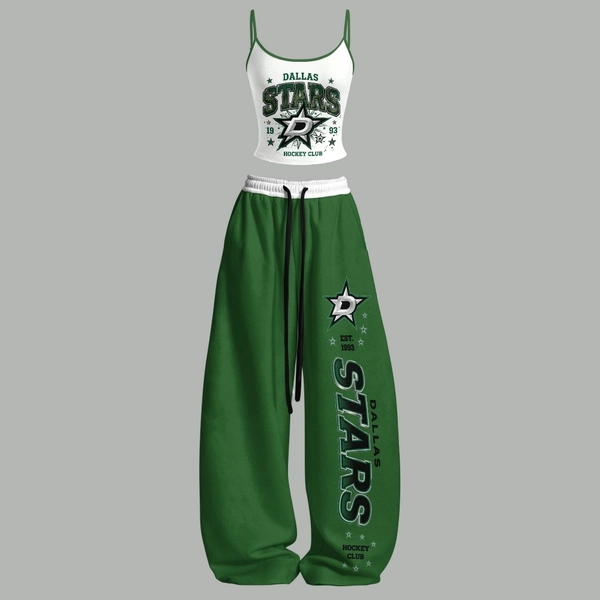 Dallas Stars & Elasticated Trousers Two-Piece Set