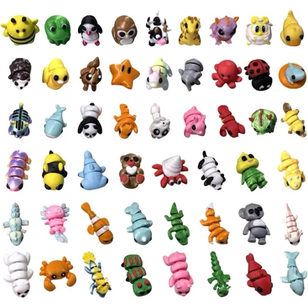 Mini 3D Printed Animal Figurines
