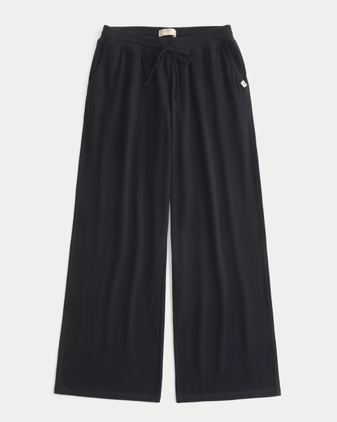 Cozy Knit Wide-Leg Pants