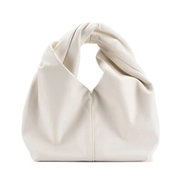 Adornia Ivory Slouchy Twist Bag