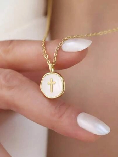 1 Mini Cross Pendant Necklace - Elegant And Simple Christian Jewelry Gift, Suitable For Women And Teenagers, Worn All Year Round For Christmas, Thanksgiving, Mother's Day