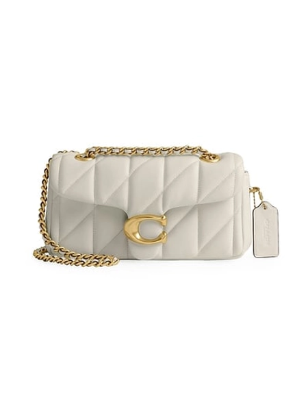 COACH Women's Tabby Leather Shoulder Bag - Chalk Gold