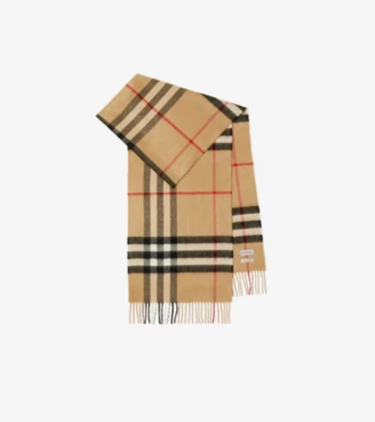 Sciarpa in cashmere Check (Beige archivio) | Sito ufficiale Burberry®