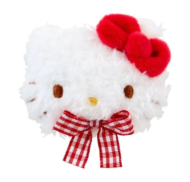 Hello Kitty Plush Face-Shaped Hair Clip