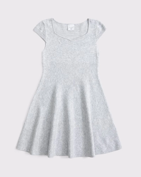 cap sleeve mini sweater dress