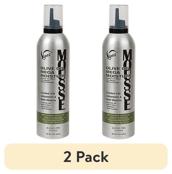 (2 pack) Vigorol Olive Oil Mega Moisture Hair Styling Mousse, Moisturizing, Pump, Chemically Treated, 12oz. - Walmart.com