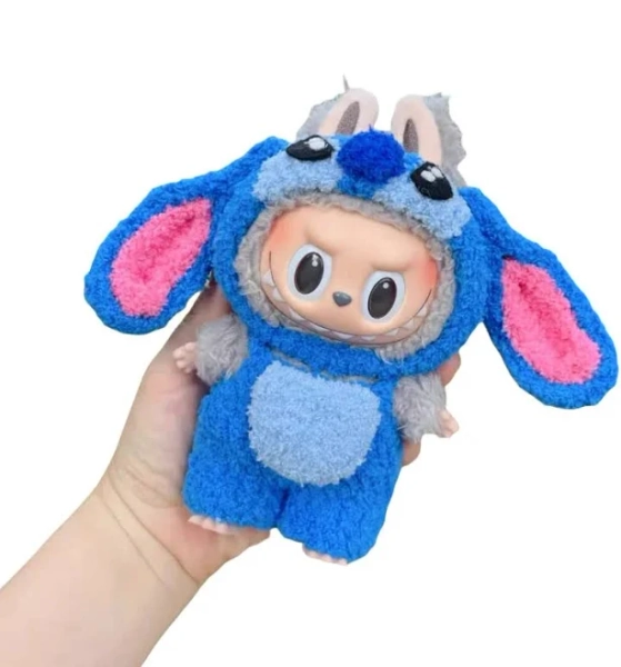 17cm Labubu Clothes Stitch Suit Cute Doll'S Clothes Kawaii Labubu Accessories Replaceable Cloths