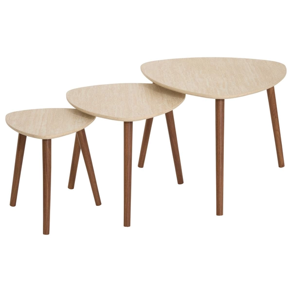 Lot de 3 tables gigognes MILEO