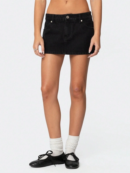 Black jean skirt 