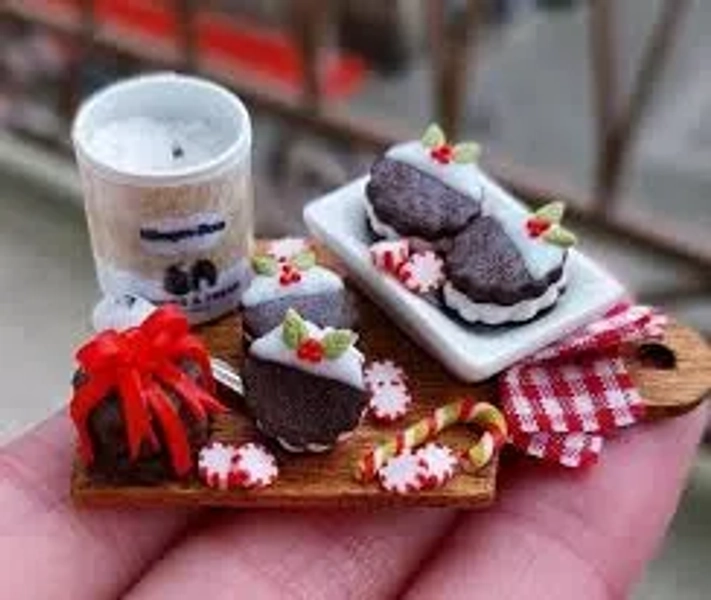 Dollhouse miniatures, Miniature food, Dollhouse food, Food for dollhouse, Mini food, Miniature cookies, Doll food, Miniatures, Dolls