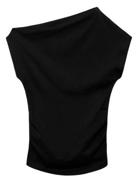 Woman MANGO Asymmetric Neck top Nordstrom