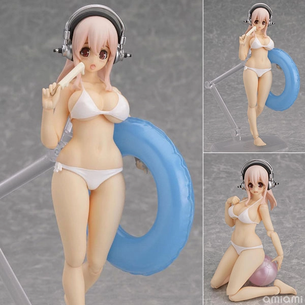 (Pre-owned ITEM:A/BOX:B)figma Super Sonico Swimsuit Ver. (BD/DVD SoniAni Vol.1 First Press Limited Edition Bundled Item)(Released)