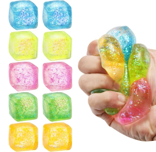 10 Pack Stress Cube Squishy Stress Balls For Adults Kids Sensory