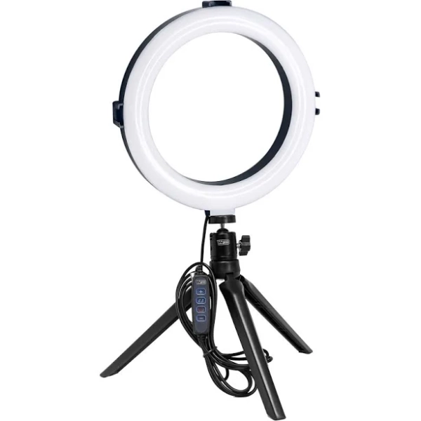 Vidpro 8" Bi-Color LED Ring Light Kit with Table Top Tripod and Ball Head
