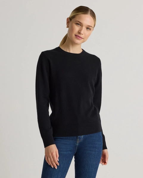 Mongolian Cashmere Crewneck Sweater in Heather Cloud Beige