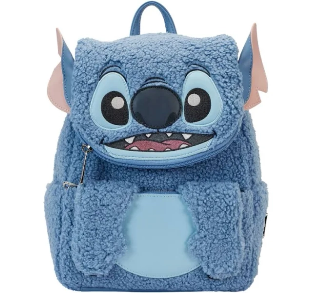 Loungefly Disney Stitch Plush Pocket Mini Backpack