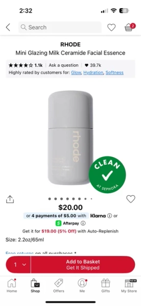 Mini glazing facial essence-Sephora 