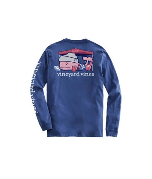 Vineyard Vines Tailgate Whale Long-Sleeve Pocket Tee