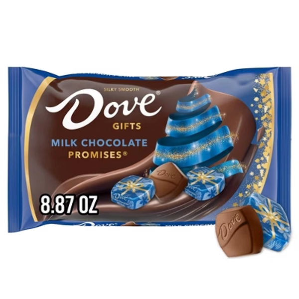 Dove Chocolate Promises Milk Chocolate Christmas Candy Gifts Bag - 8.87oz
