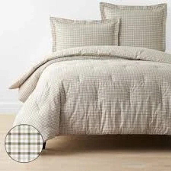 The Company Store Classic Stripes and Plaids Reversible Comforter