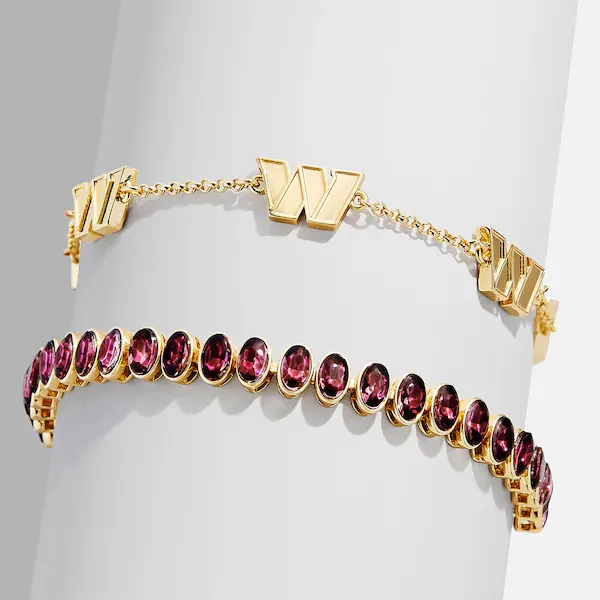 BaubleBar Washington Commanders Set of Two Tennis Bracelets
