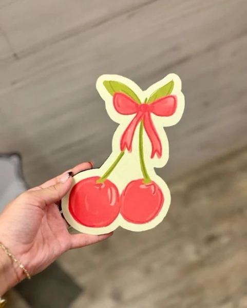 8" Cherry With Bow Attachment