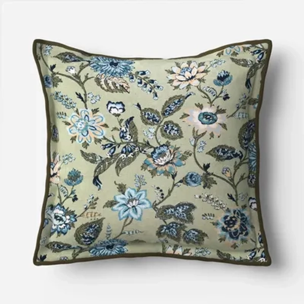 Square Floral Throw Pillow Green - Threshold™