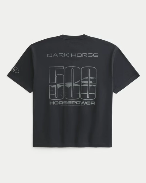 Boxy Heavyweight Ford Mustang Dark Horse Graphic Tee