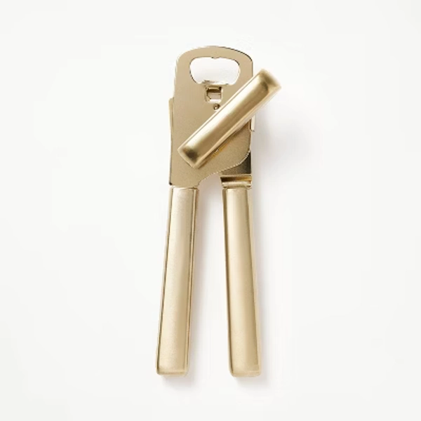 Stainless Steel Manual Can Opener Champagne - Figmint™: Dishwasher Safe, Freestanding, Gold Finish, Kitchen Tool