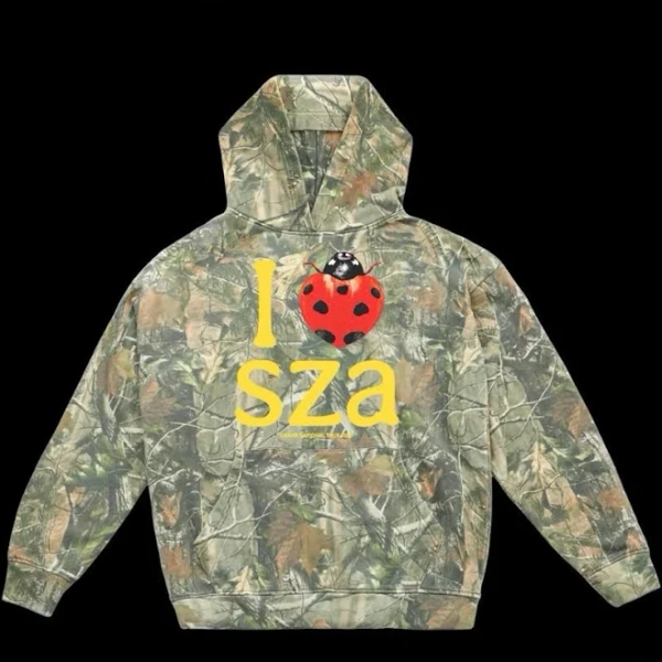 I Heart Sza Camo Hoodie