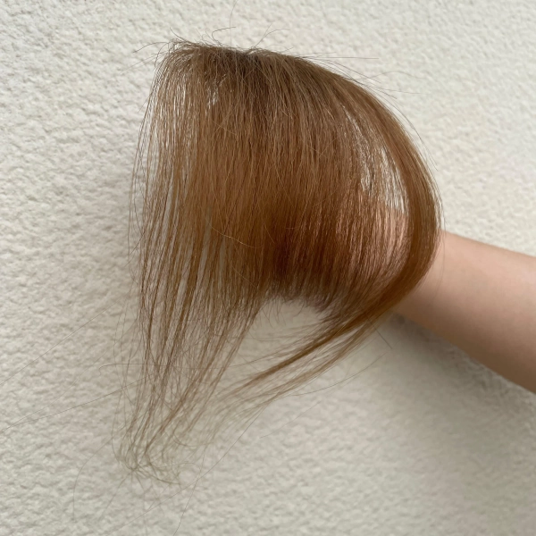 Light Brown Wispy Bangs Hair Clip In Fringe With Temples Hairpieces