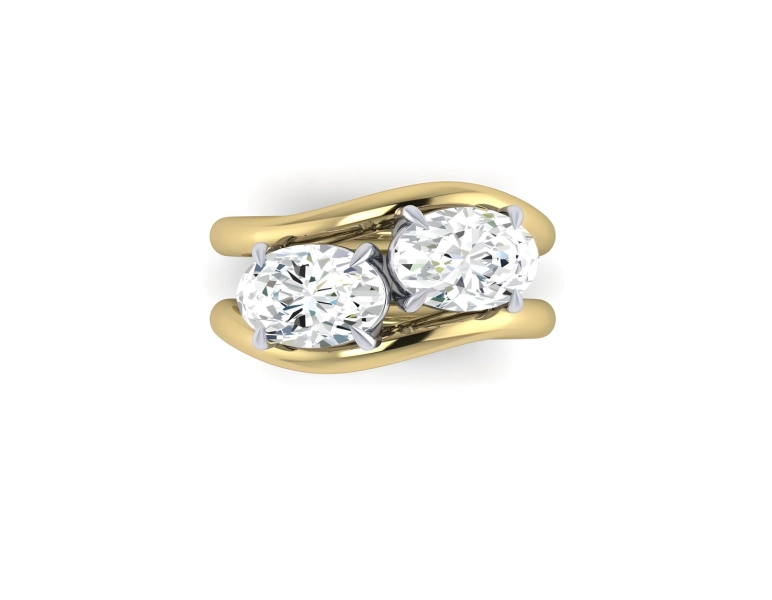 Friendship Stacker - Double White Oval - MOSSIGHI