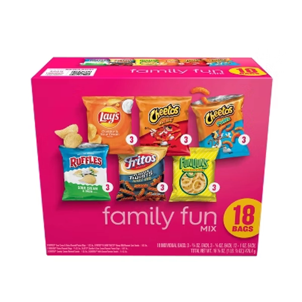 Frito-Lay Variety Pack Family Fun Mix - 18ct