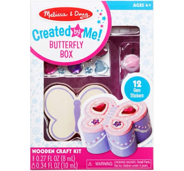 Melissa & Doug Decorate-your-Own Wooden Butterfly Box