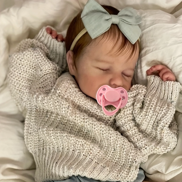 20-Inch Realistic Reborn Youngsters Doll with 3D-Painted Skin, Visible Veins, and Hand-Rooted Hair – Soft Cloth Body & Vinyl Limbs, Includes Soothing Item, Bottle, and Sleeping Pose, Perfect for Birthday or Christmas Gifts for Youngsters 3+, Realistic Youngsters Gift | Sleeping Youngsters Doll | Cloth Body Doll, Youngsters Doll Clothes