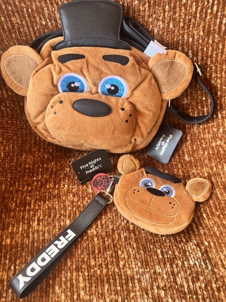 Five Nights at Freddy's Plush Crossbody Bag &amp; FNAF Plush Coin Purse  NWT