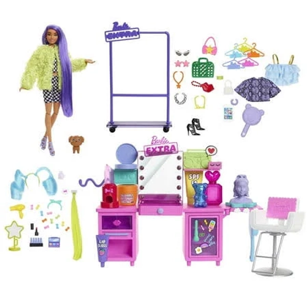 Barbie Extra Doll & Vanity Playset