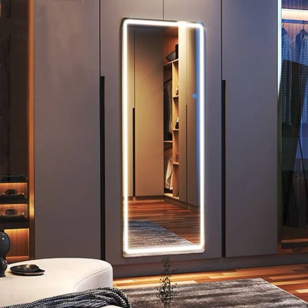 Ivy Bronx Oakleaf Modern & Contemporary Lighted Full Length Mirror