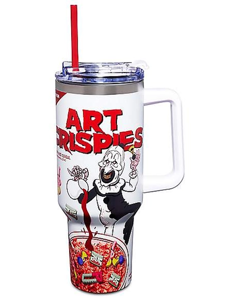 Art Crispies Travel Tumbler with Straw 40 oz. - Terrifier