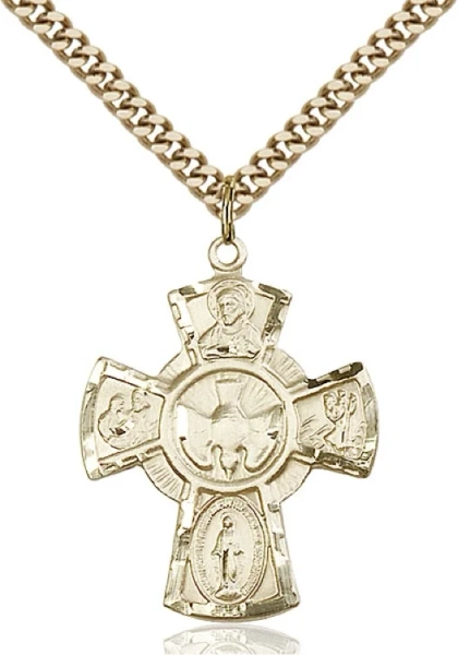 Gold-Filled 5-Way Medal at Catholic Shop