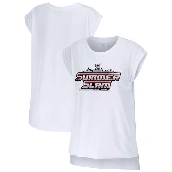 Women's WEAR by Erin Andrews White SummerSlam 2025 Muscle Tank Top