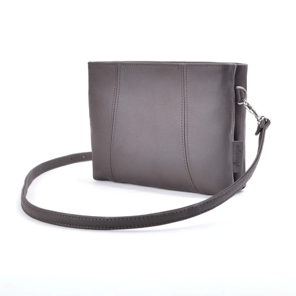 The Mela Vegan Apple Leather Crossbody | Multiple Colours - Dark Brown