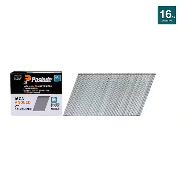 Paslode 2 in. x 16-Gauge 20° Galvanized Angled Nails (2000-Per Box) 650047