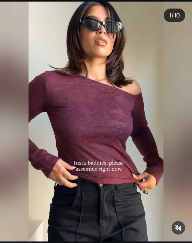 Petal Mesh Drop Shoulder Fitted Top