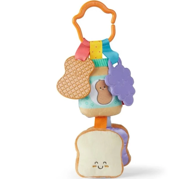 Melissa & Doug Multi-Sensory PB&J Take-Along Clip-On Infant Toy