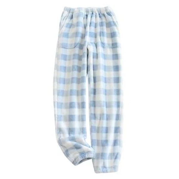 Hotojiny Womens Winter Fluffy Pajama Pants Soft Coral Fleece Plaid Pj Bottoms Loose Warm Fuzzy Loungewear with Pockets