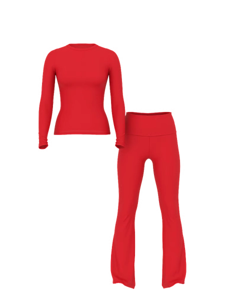 Ribbed Modal Long Lounge Set
